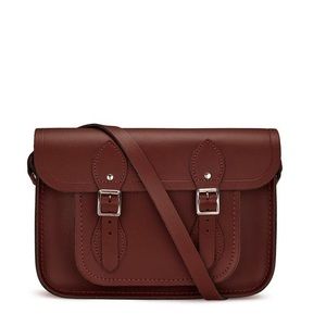 11 inch Classic Leather Cambridge Satchel Oxblood